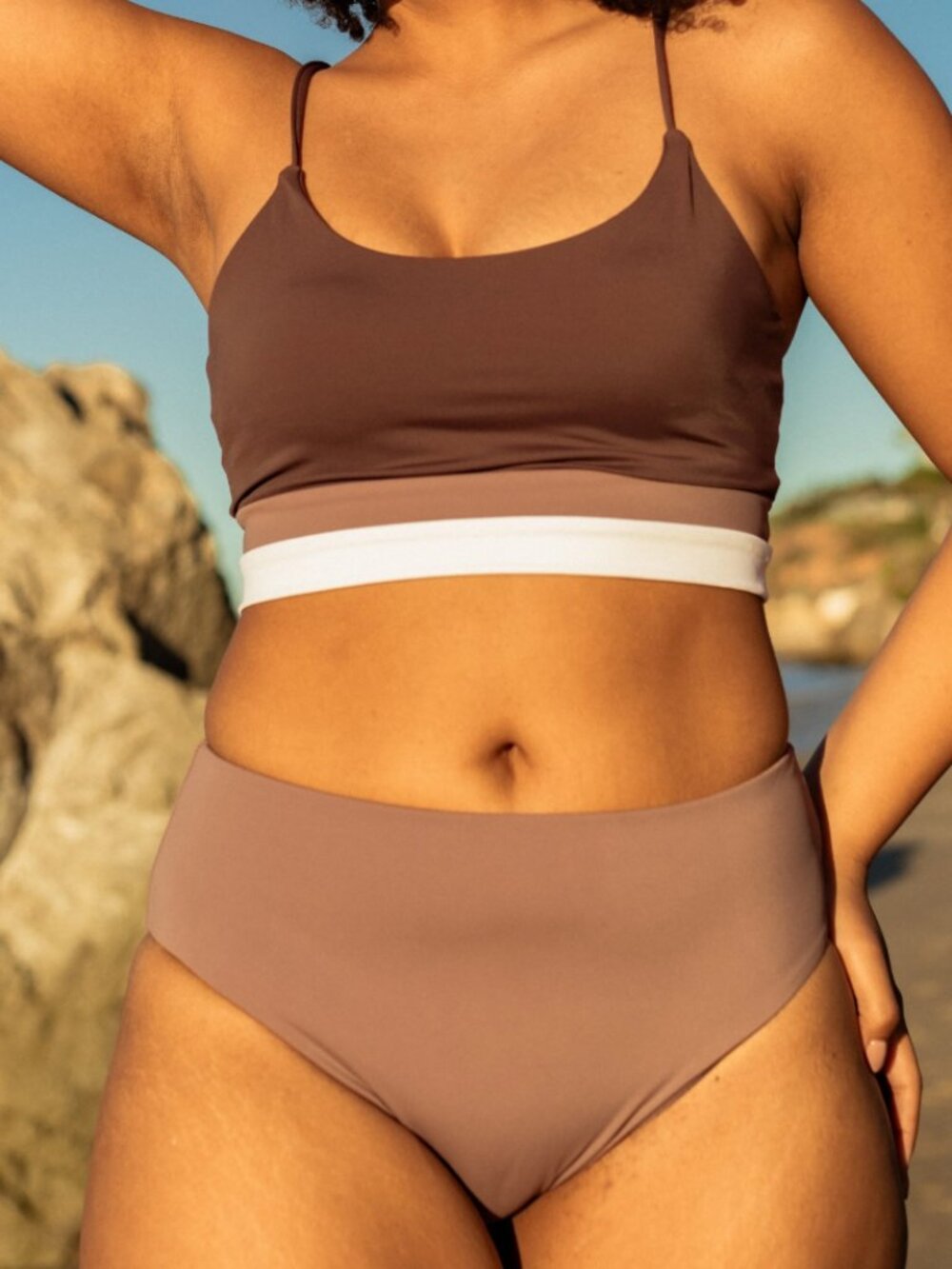 NEW Senita Athletics Mirage Bikini Bottoms in Twilight Size Large